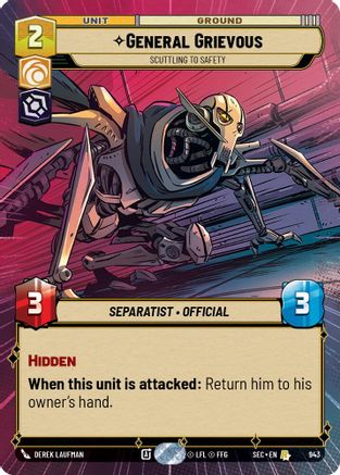 General Grievous - Scuttling to Safety (Hyperspace Foil) (943) (943) [Secrets of Power] - Fantasy Flight Games - Card Brawlers | Quebec | Canada |