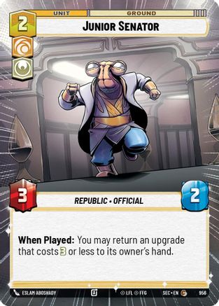 Junior Senator (956) (Hyperspace Foil) (956) [Secrets of Power] - Fantasy Flight Games - Card Brawlers | Quebec | Canada |