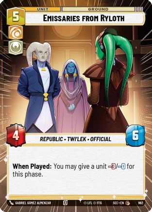 Emissaries from Ryloth (962) (Hyperspace Foil) (962) [Secrets of Power] - Fantasy Flight Games - Card Brawlers | Quebec | Canada |