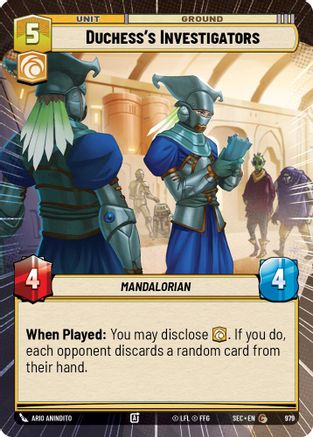 Duchess's Investigators (979) (Hyperspace Foil) (979) [Secrets of Power] - Fantasy Flight Games - Card Brawlers | Quebec | Canada |