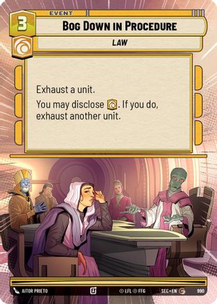 Bog Down in Procedure (990) (Hyperspace Foil) (990) [Secrets of Power] - Fantasy Flight Games - Card Brawlers | Quebec | Canada |