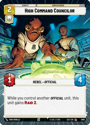 High Command Councilor (1005) (Hyperspace Foil) (1005) [Secrets of Power] - Fantasy Flight Games - Card Brawlers | Quebec | Canada |