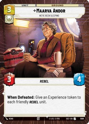 Maarva Andor - We've Been Sleeping (Hyperspace Foil) (1008) (1008) [Secrets of Power] - Fantasy Flight Games - Card Brawlers | Quebec | Canada |