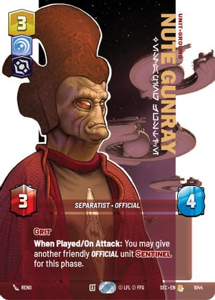 Nute Gunray - Escaping Justice (Prestige) (1044) (1044) [Secrets of Power] - Fantasy Flight Games - Card Brawlers | Quebec | Canada |