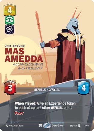 Mas Amedda - Accomplice to Power (Prestige) (1048) (1048) [Secrets of Power] - Fantasy Flight Games - Card Brawlers | Quebec | Canada |