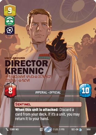 Director Krennic - I Lose Nothing But Time (Prestige) (1050) (1050) [Secrets of Power] - Fantasy Flight Games - Card Brawlers | Quebec | Canada |