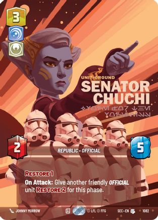 Senator Chuchi - Voice for the Voiceless (Prestige Foil) (1082) (1082) [Secrets of Power] - Fantasy Flight Games - Card Brawlers | Quebec | Canada |