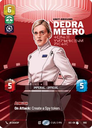 Dedra Meero - With Verifiable Data (Prestige Foil) (1092) (1092) [Secrets of Power] - Fantasy Flight Games - Card Brawlers | Quebec | Canada |