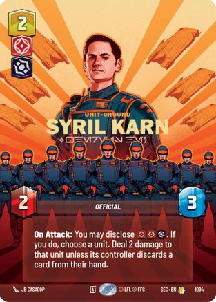 Syril Karn - Where Is He? (Prestige Foil) (1094) (1094) [Secrets of Power] - Fantasy Flight Games - Card Brawlers | Quebec | Canada |