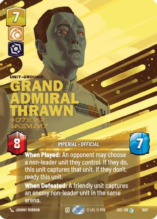 Grand Admiral Thrawn - Grand Schemer (Prestige Foil) (1097) (1097) [Secrets of Power] - Fantasy Flight Games - Card Brawlers | Quebec | Canada |