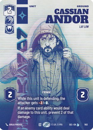 Cassian Andor - Lay Low (Prestige Foil) (1103) (1103) [Secrets of Power] - Fantasy Flight Games - Card Brawlers | Quebec | Canada |
