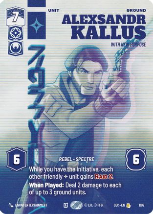 Alexsandr Kallus - With New Purpose (Prestige Foil) (1107) (1107) [Secrets of Power] - Fantasy Flight Games - Card Brawlers | Quebec | Canada |