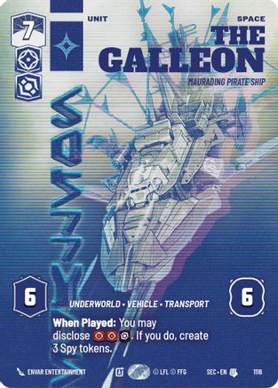 The Galleon - Marauding Pirate Ship (Prestige Foil) (1116) (1116) [Secrets of Power] - Fantasy Flight Games - Card Brawlers | Quebec | Canada |