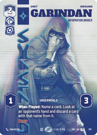 Garindan - Information Broker (Prestige Foil) (1117) (1117) [Secrets of Power] - Fantasy Flight Games - Card Brawlers | Quebec | Canada |