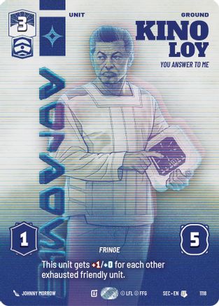 Kino Loy - You Answer to Me (Prestige Foil) (1118) (1118) [Secrets of Power] - Fantasy Flight Games - Card Brawlers | Quebec | Canada |
