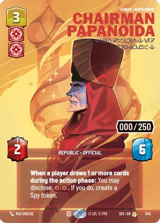 Chairman Papanoida - Undaunted Diplomat (Serialized) (1145) (1145) [Secrets of Power] - Fantasy Flight Games - Card Brawlers | Quebec | Canada |
