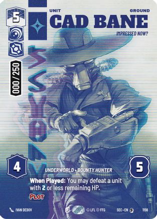Cad Bane - Impressed Now? (Serialized) (1156) (1156) [Secrets of Power] - Fantasy Flight Games - Card Brawlers | Quebec | Canada |
