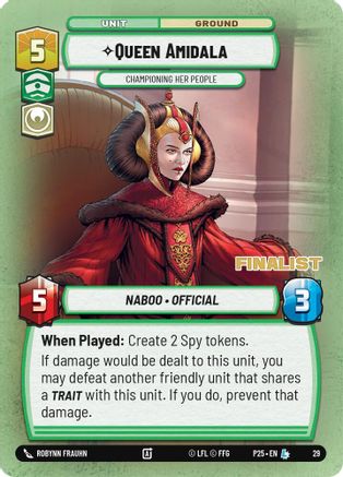 Queen Amidala - Championing Her People (Finalist) (29) (29) [Organized Play Promos] - Fantasy Flight Games - Card Brawlers | Quebec | Canada |