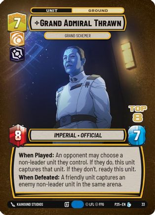 Grand Admiral Thrawn - Grand Schemer (Top 8) (33) (33) [Organized Play Promos] - Fantasy Flight Games - Card Brawlers | Quebec | Canada |