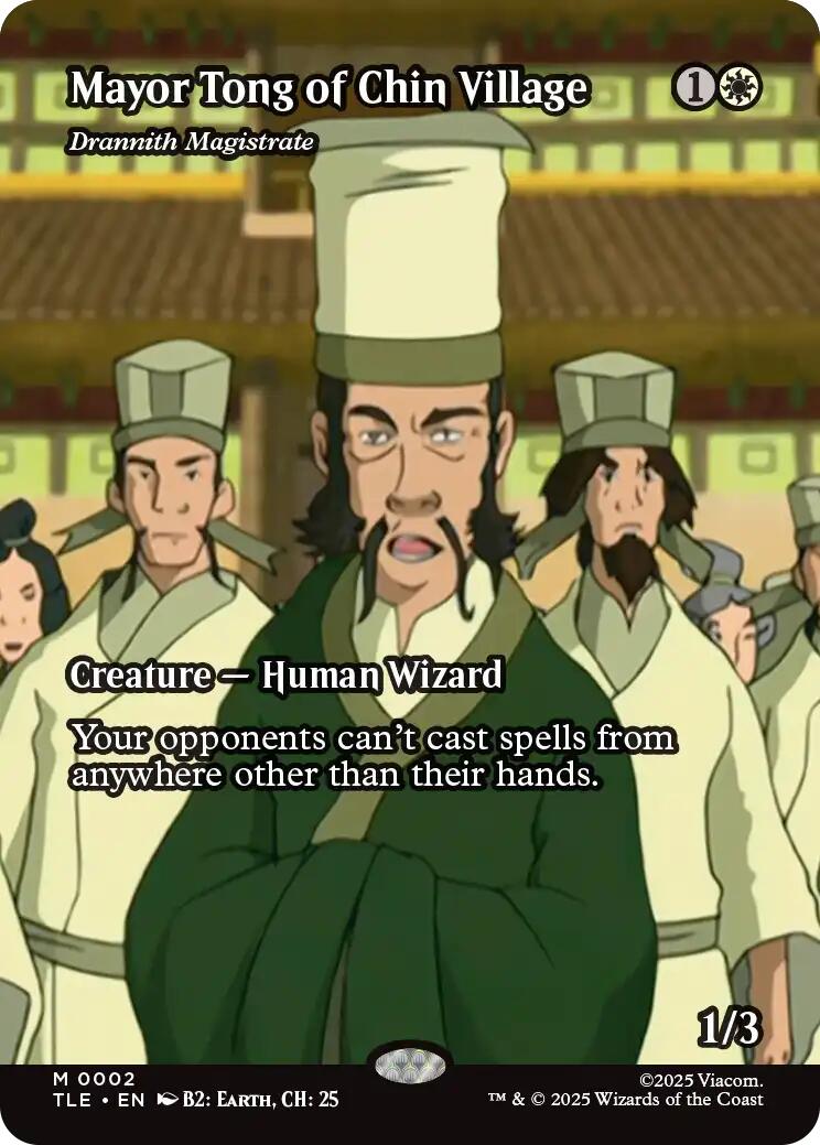 Mayor Tong of Chin Village - Drannith Magistrate (Borderless) [Avatar: The Last Airbender: Eternal-Legal] - Magic: The Gathering - Card Brawlers | Quebec | Canada |
