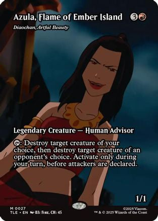 Azula, Flame of Ember Island - Diaochan, Artful Beauty (Borderless) [Avatar: The Last Airbender: Eternal-Legal] - Magic: The Gathering - Card Brawlers | Quebec | Canada |