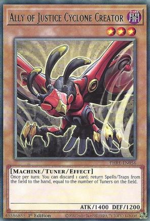 Ally of Justice Cyclone Creator [PHRE-EN056] Rare - Phantom Revenge - Card Brawlers | Quebec | Canada |