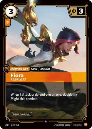 Fiora - Peerless (110/221) - Spiritforged Foil - Spiritforged - Card Brawlers | Quebec | Canada |