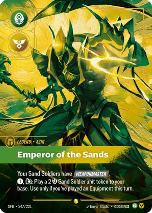 Azir - Emperor of the Sands (Overnumbered) (247/221) - Spiritforged Foil - Spiritforged - Card Brawlers | Quebec | Canada |