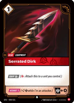 Serrated Dirk (009/221) - Spiritforged Foil - Spiritforged - Card Brawlers | Quebec | Canada |