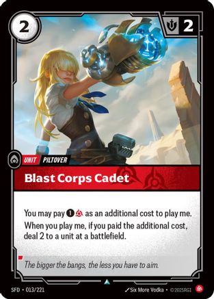 Blast Corps Cadet (013/221) - Spiritforged Foil - Spiritforged - Card Brawlers | Quebec | Canada |