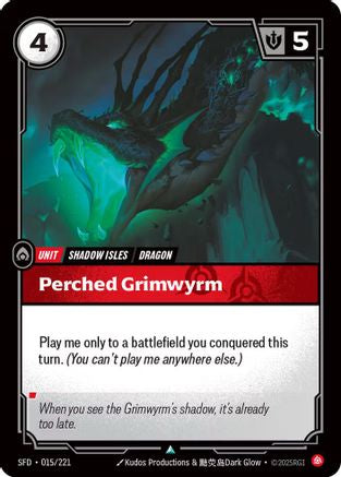 Perched Grimwyrm (015/221) - Spiritforged Foil - Spiritforged - Card Brawlers | Quebec | Canada |
