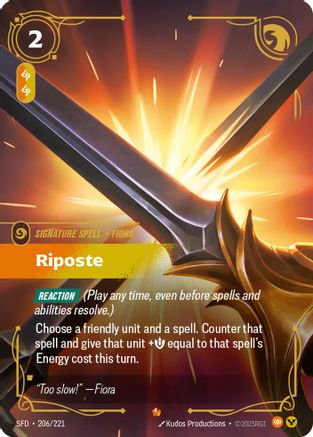 Riposte (206/221) - Spiritforged Foil - Spiritforged - Card Brawlers | Quebec | Canada |