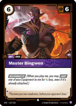 Master Bingwen (127/221) - Spiritforged Foil - Spiritforged - Card Brawlers | Quebec | Canada |