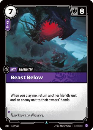 Beast Below (132/221) - Spiritforged Foil - Spiritforged - Card Brawlers | Quebec | Canada |