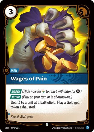 Wages of Pain (070/221) - Spiritforged - Spiritforged - Card Brawlers | Quebec | Canada |