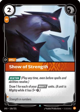Show of Strength (106/221) - Spiritforged - Spiritforged - Card Brawlers | Quebec | Canada |