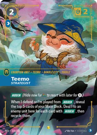 Teemo - Strategist (Overnumbered) (230/221) - Spiritforged Foil - Spiritforged - Card Brawlers | Quebec | Canada |