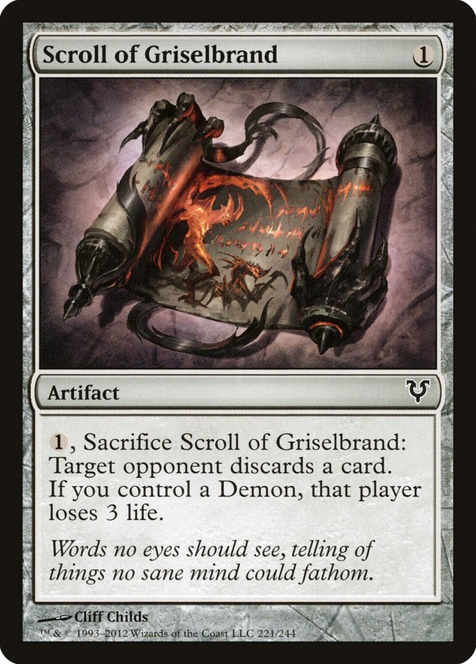 Scroll of Griselbrand [Avacyn Restored] - Magic: The Gathering - Card Brawlers | Quebec | Canada |