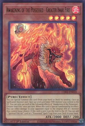 Awakening of the Possessed - Greater Inari Fire [CH02-EN018] Ultra Rare - THE CHRONICLES DECK: Spirit Charmers (All-Foil Edition) - Card Brawlers | Quebec | Canada |