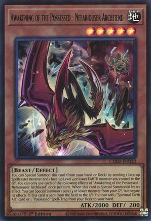 Awakening of the Possessed - Nefariouser Archfiend [CH02-EN020] Ultra Rare - THE CHRONICLES DECK: Spirit Charmers (All-Foil Edition) - Card Brawlers | Quebec | Canada |