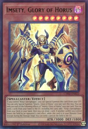 Imsety, Glory of Horus [CH02-EN022] Ultra Rare - THE CHRONICLES DECK: Spirit Charmers (All-Foil Edition) - Card Brawlers | Quebec | Canada |