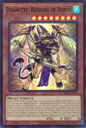 Duamutef, Blessing of Horus [CH02-EN023] Ultra Rare - THE CHRONICLES DECK: Spirit Charmers (All-Foil Edition) - Card Brawlers | Quebec | Canada |