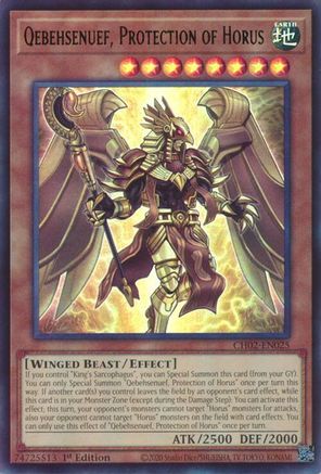 Qebehsenuef, Protection of Horus [CH02-EN025] Ultra Rare - THE CHRONICLES DECK: Spirit Charmers (All-Foil Edition) - Card Brawlers | Quebec | Canada |