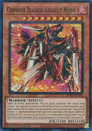 Crimson Blader/Assault Mode [BPRO-EN008] Super Rare - Burst Protocol - Card Brawlers | Quebec | Canada |