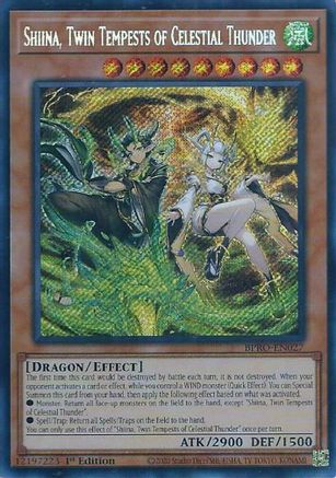 Shiina, Twin Tempests of Celestial Thunder [BPRO-EN027] Secret Rare - Burst Protocol - Card Brawlers | Quebec | Canada |