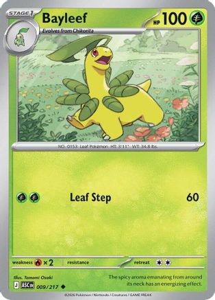 Bayleef (009/null) - Reverse Holofoil [ME Ascended Heroes] - ME: Ascended Heroes - Card Brawlers | Quebec | Canada |