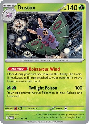 Dustox (015/217) [ME Ascended Heroes] - ME: Ascended Heroes - Card Brawlers | Quebec | Canada |