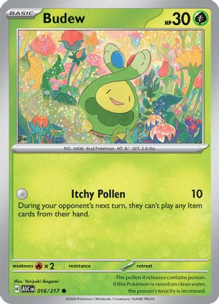 Budew (016/217) - Reverse Holofoil [ME Ascended Heroes] - ME: Ascended Heroes - Card Brawlers | Quebec | Canada |