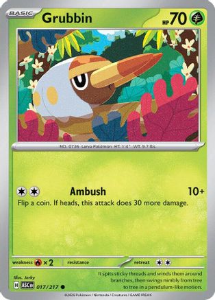 Grubbin (017/null) - Reverse Holofoil [ME Ascended Heroes] - ME: Ascended Heroes - Card Brawlers | Quebec | Canada |