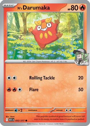 N's Darumaka (032/null) [ME Ascended Heroes] - ME: Ascended Heroes - Card Brawlers | Quebec | Canada |